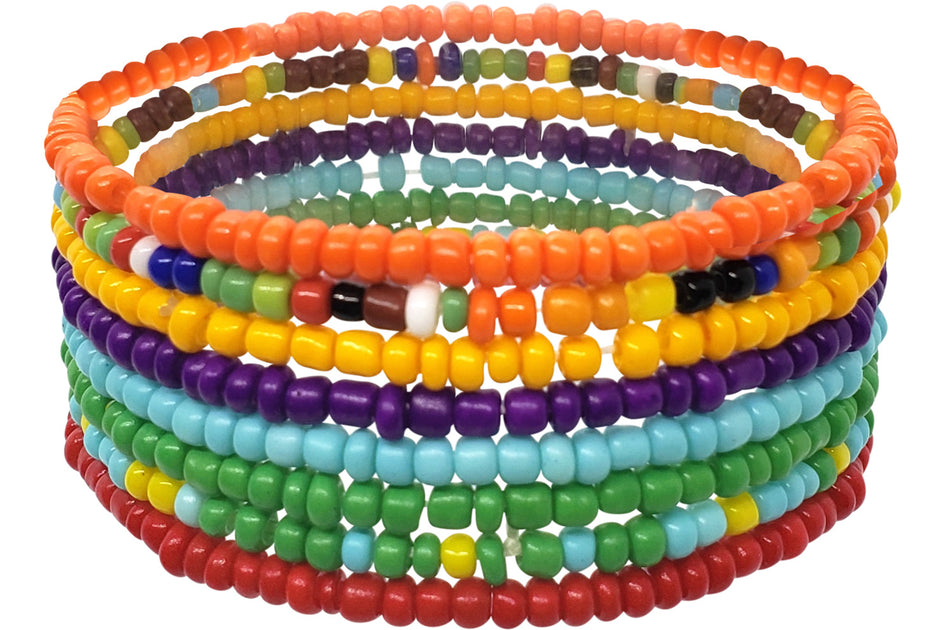 Candy Color Beaded Bracelet Set – StoneJeweled