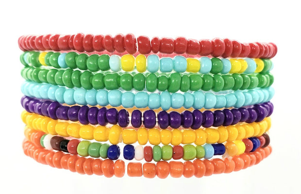 Candy Color Beaded Bracelet Set