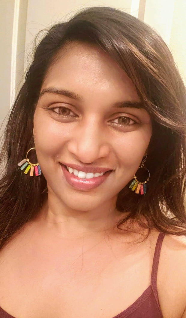 Multi-color Chakra Earrings