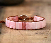 Natural Stone Pink Heart Chakra Bracelet