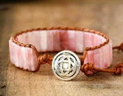 Natural Stone Pink Heart Chakra Bracelet