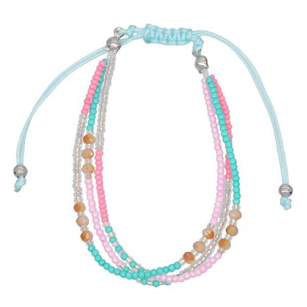 Colorful Glass Beads Charm Bracelets